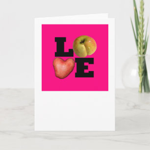 LOVE Roze Valentijnsdag Groet 2 Feestdagen Kaart
