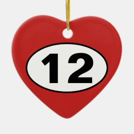 Love Rt. 12 Buitenbanken Keramisch Ornament