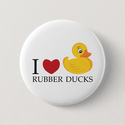 Love Rubber Ducks Ronde Button 5,7 Cm (Voorkant)