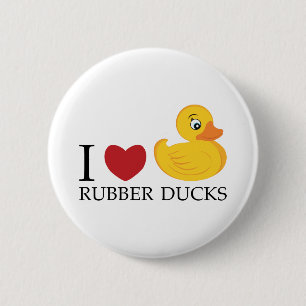 Love Rubber Ducks Ronde Button 5,7 Cm