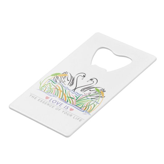 Love Rules Kredietkaart Flessenopener (Achterkant Gekanteld)