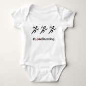 Love Running slogan runners Romper (Voorkant)