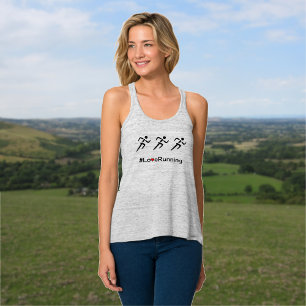 Love Running slogan runners Tanktop