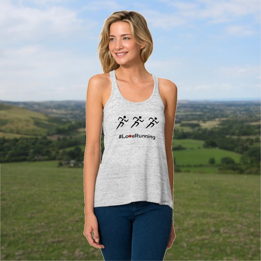 Love Running slogan runners Tanktop