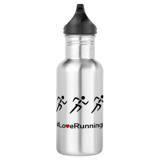 Love Running slogan runners Waterfles (Rechts)