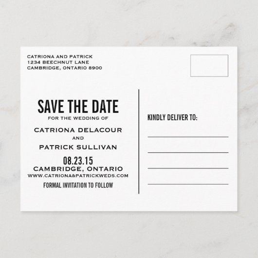 LOVE Rustic Shabby Chic | Briefkaart Datum opslaan (Achterkant)