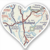 Love Rutland Vermont Sticker (Voorkant)