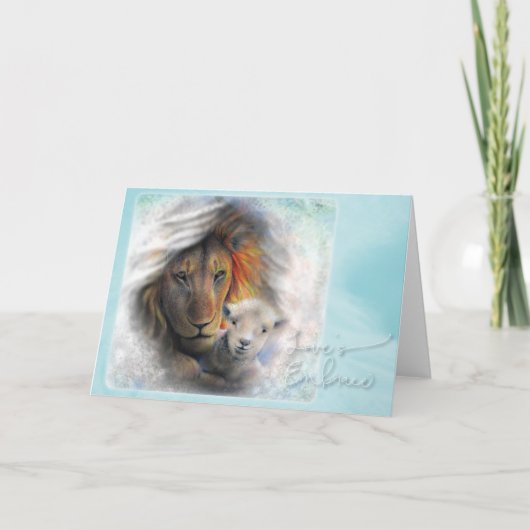 "Love’s Embrace," Carte de voeux pliée (Devant)