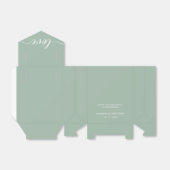 Love Sage Green Wedding Custom Names Bedankt Bedankdoosjes (Uitgevouwen)