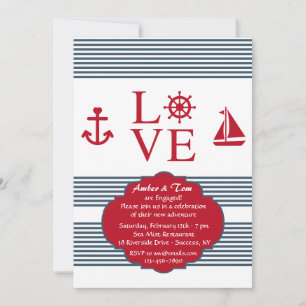 Love Sailing Invitation Kaart
