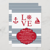 Love Sailing Invitation Kaart (Voorkant / Achterkant)