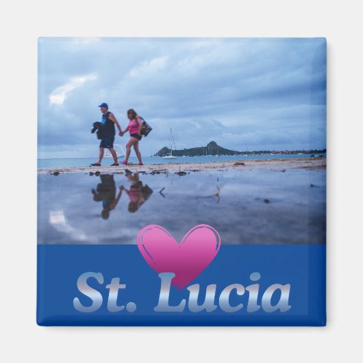 Love Saint Lucia Magneet (Voorkant)