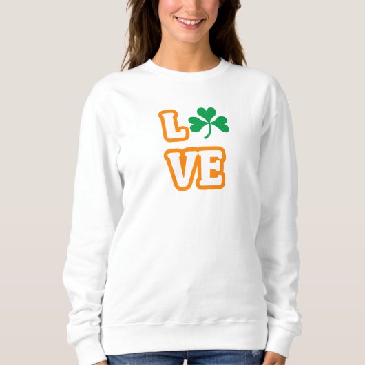 "LOVE" (SAINT PATRICK'S EDITION) Vrouwen Sweatshir Trui (Voorkant)