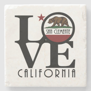 LOVE San Clemente California Stenen Onderzetter