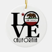 LOVE San Diego Keramisch Ornament (Voorkant)