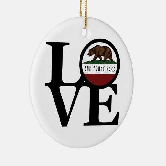 LOVE San Francisco Keramisch Ornament (Rechts)