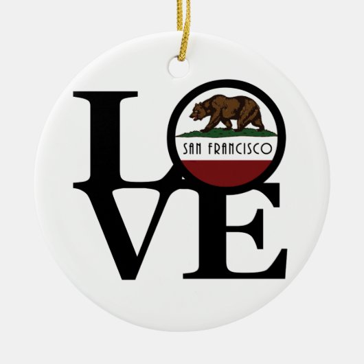 LOVE San Francisco Keramisch Ornament (Voorkant)