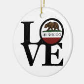 LOVE San Francisco Keramisch Ornament (Links)