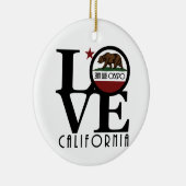 LOVE San Luis Obispo Keramisch Ornament (Rechts)