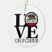 LOVE San Luis Obispo Keramisch Ornament (Links)
