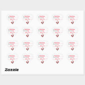 "Love, Santa" Cute Personalized kerstcadeaus Hart Sticker (Vel)