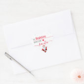 "Love, Santa" Cute Personalized kerstcadeaus Hart Sticker (Envelop)