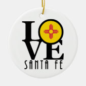 LOVE Santa Fe Keramisch Ornament (Voorkant)
