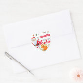 "Love, Santa" Gingerbread Custom Christmas Gift Hart Sticker (Envelop)