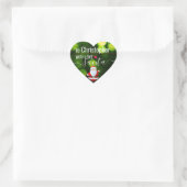 "Love, Santa" Green Licht Custom Holiday Gift Hart Sticker (Tas)