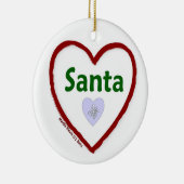 Love Santa Keramisch Ornament (Rechts)