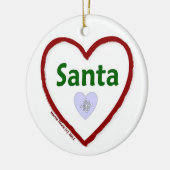 Love Santa Keramisch Ornament (Links)
