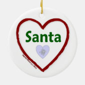 Love Santa Keramisch Ornament (Achterkant)