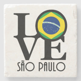 LOVE Sao Paulo Stenen Onderzetter