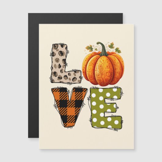 LOVE – Schattigee Pumpkin & Polka Dot Letters (Voorkant / Achterkant)