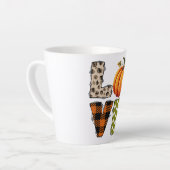 LOVE – Schattigee Pumpkin & Polka Dot Letters Latte Mok (Linkerhoek)