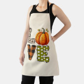 LOVE – Schattigee Pumpkin & Polka Dot Letters Schort (Insitu)