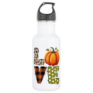 LOVE – Schattigee Pumpkin & Polka Dot Letters Waterfles