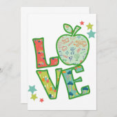 Love School Apple, teruggetrokken naar school Kaart (Voorkant / Achterkant)