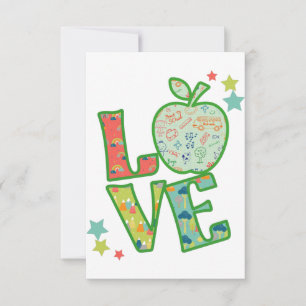 Love School Apple, teruggetrokken naar school RSVP Kaartje