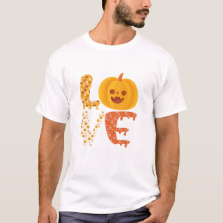 Love School Halloween Pompoen Leraar Student Schoo T-shirt