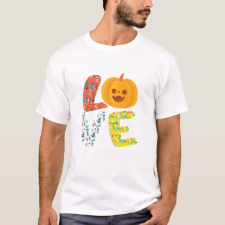 Love School Halloween Pompoen Leraar Student Schoo T-shirt