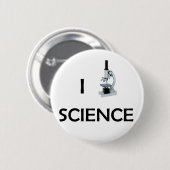 Love Science Microscope Ronde Button 5,7 Cm (Voorkant /achterkant)
