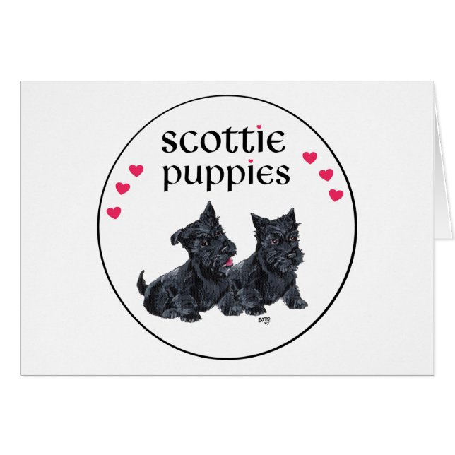 Love Scottie Puppies Valentine (Devant horizontal)