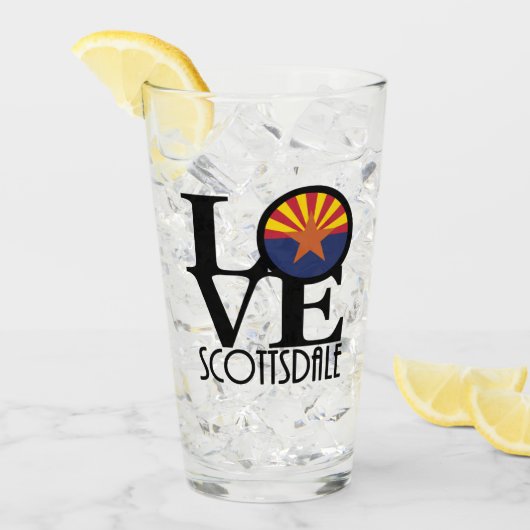 LOVE Scottsdale Arizona Glas (Voorkant ijs)