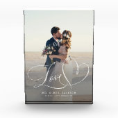 Love script elegante bruiloft foto overlay op maat (Voorkant)