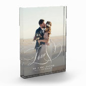 Love script elegante bruiloft foto overlay op maat (Links)
