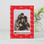 Love Script Foto Valentijns Feestdagenkaart (Staand voorkant)