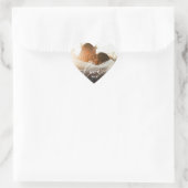 Love Script Heart Pas getrouwd Custom Photo Hart Sticker (Tas)