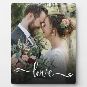 Love Script Huwelijksfoto Plaquette Fotoplaat