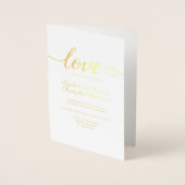 Love Script Modern Custom Christelijke bruiloft Folie Kaarten (Voorkant)